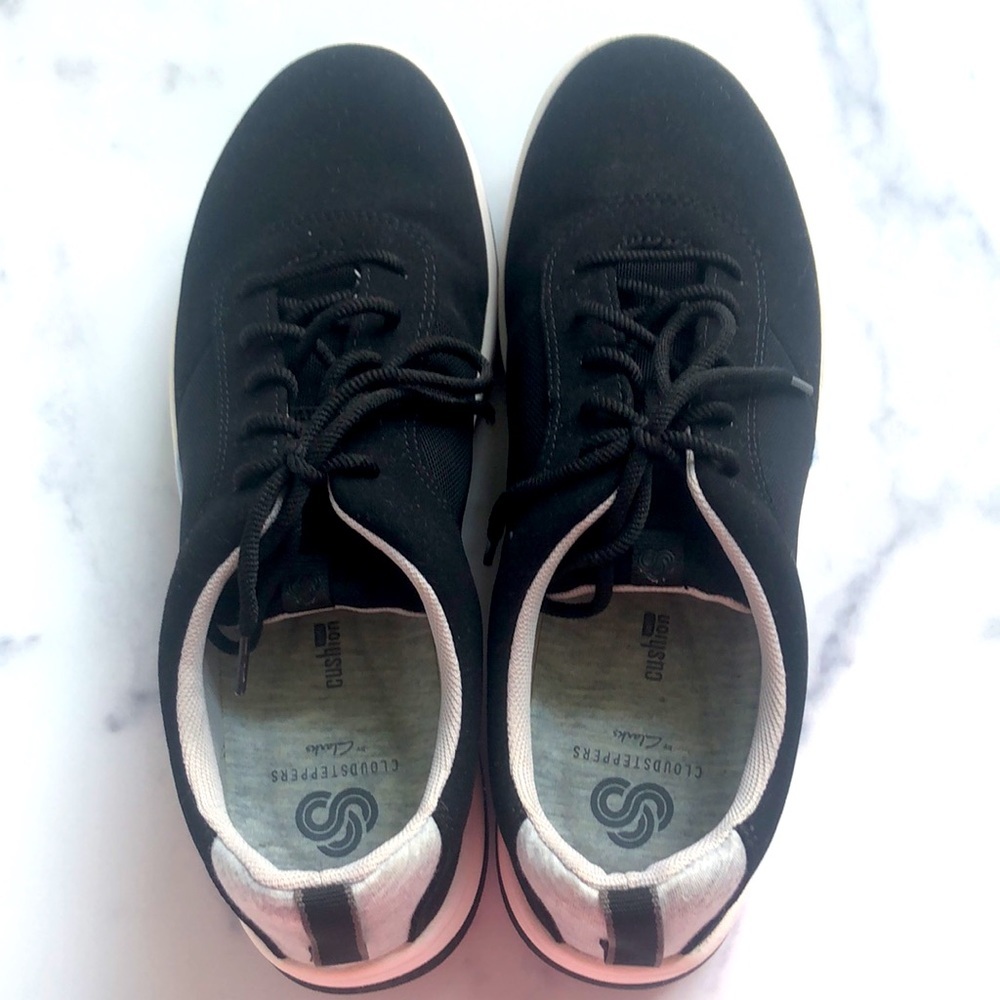 COPY - Clarks Cloudsteppers Black Snack Sneakers Size 7.5M lace up discontinued - Picture 12 of 12